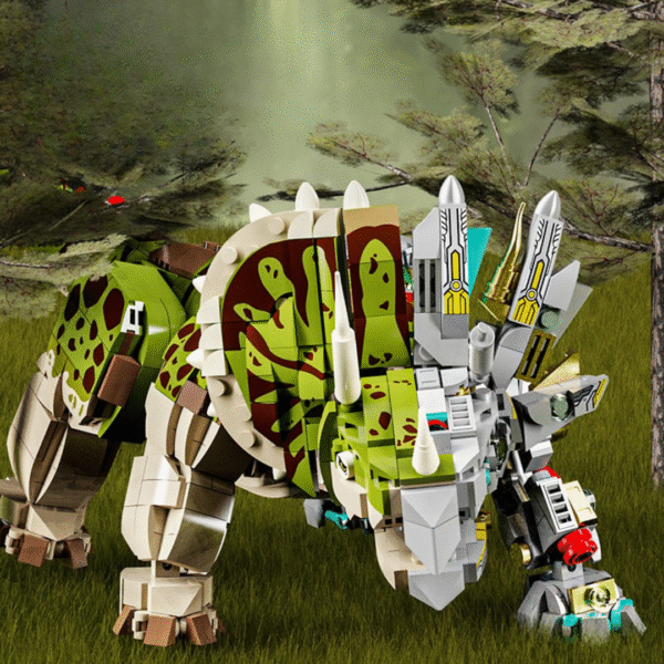 Mechaniczny Triceratops - Klocki MJI 13051 MOC 1368el. TECHNIC - obrazek 7