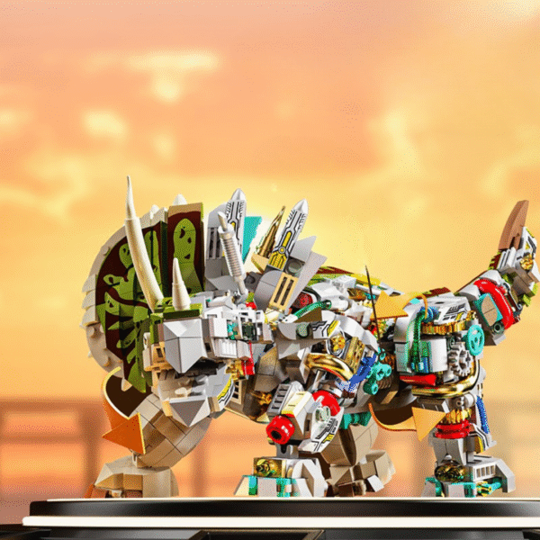 Mechaniczny Triceratops - Klocki MJI 13051 MOC 1368el. TECHNIC - obrazek 6
