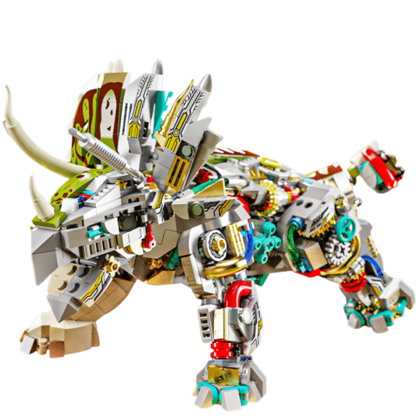 Mechaniczny Triceratops - Klocki MJI 13051 MOC 1368el. TECHNIC - obrazek 3