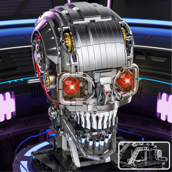 Czaszka mechaniczna LED - Klocki MJI 13089 MOC 1146el. TECHNIC - obrazek 3