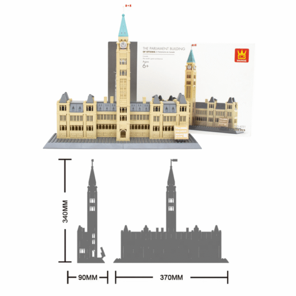 Klocki Wange 4221 – Parlament Kanady w Ottawie, 608 elementów - obrazek 3