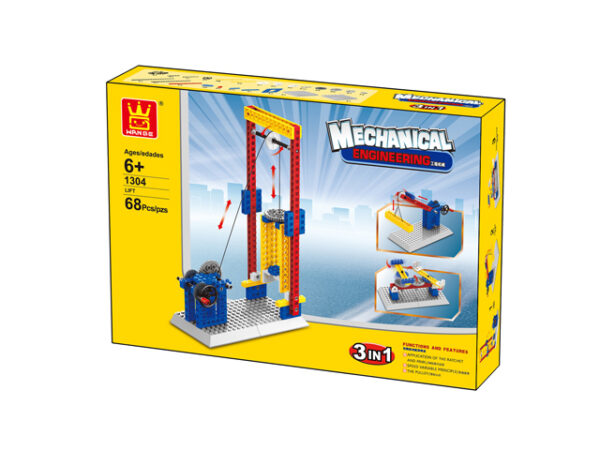 Klocki Technic Wange 1304 – Dźwig Mechaniczny 3w1 – 68 elementów - obrazek 4