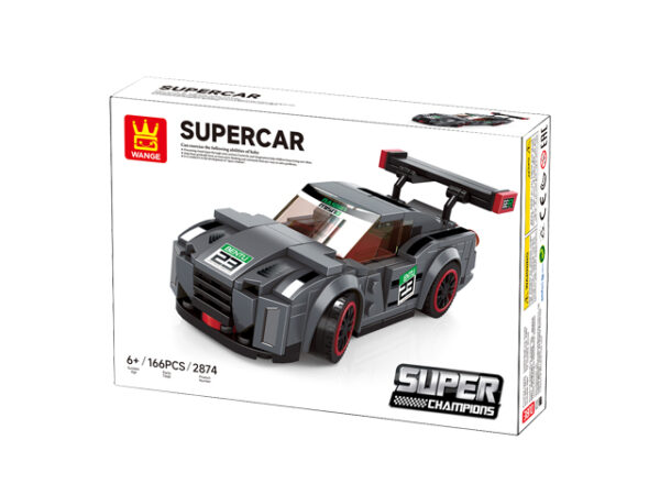 Klocki Wange 2874 – Auto GTR (Supercar), 166 elementów - obrazek 6
