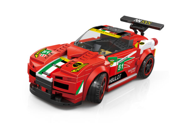 Klocki Wange 2875 – Supercar GT3 Italia (Ferrari 488 GTE) Supercar, 164 elementy - obrazek 5