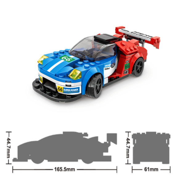 Klocki Wange 2877 – Auto Ford GT Le Mans (Supercar), 138 elementów - obrazek 3