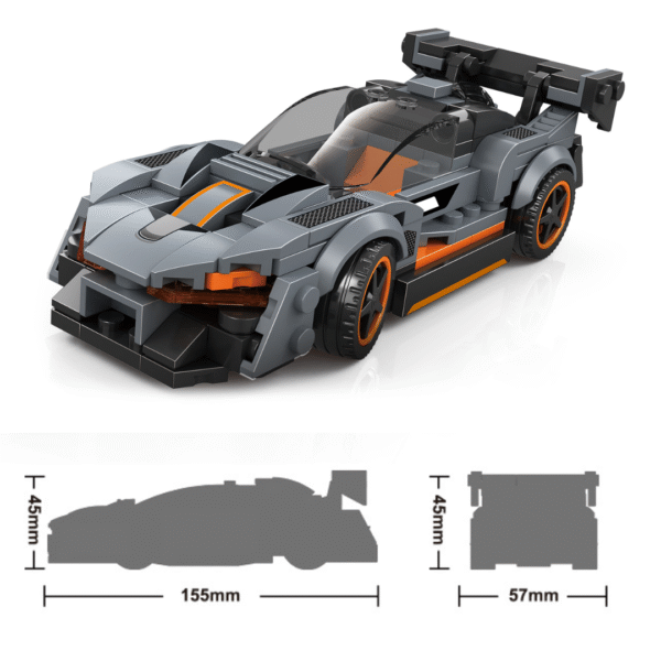 Klocki Wange 2880 – Auto McLaren P1 Hyper Edition (Supercar), 172 elementy - obrazek 4