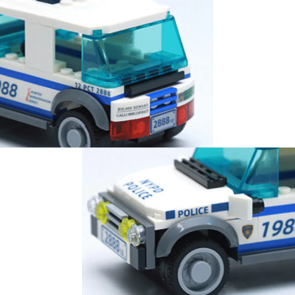 Klocki Wange 2888 – Auto Policyjny SUV NYPD (Supercar), 98 elementów - obrazek 3