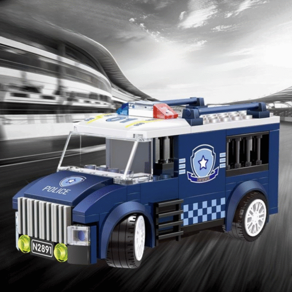 Klocki Wange 2891 – Policyjny Van Citycar (Super Champions), 99 elementów - obrazek 5