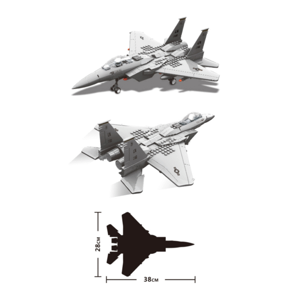Klocki Wange 4004 – Samolot myśliwski F-15 Eagle Fighter, 223 elementy - obrazek 5