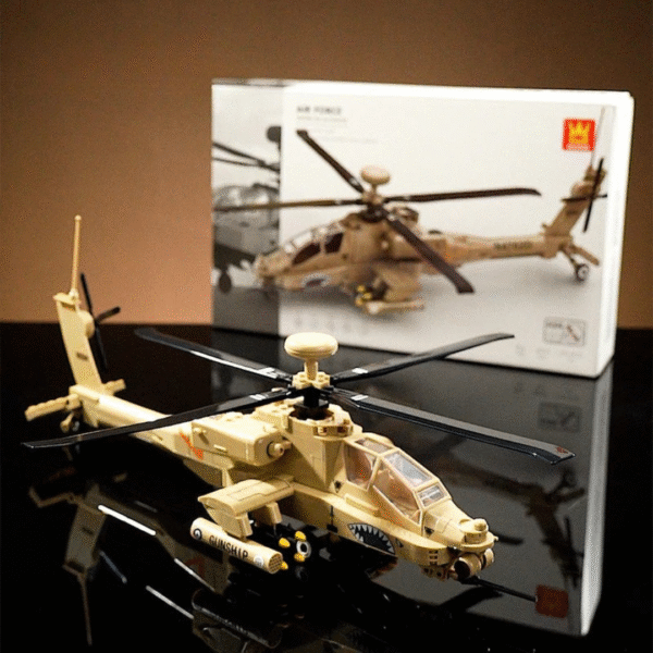 Klocki Wange 4007 – Śmigłowiec AH-64 Apache, 257 elementów - obrazek 3