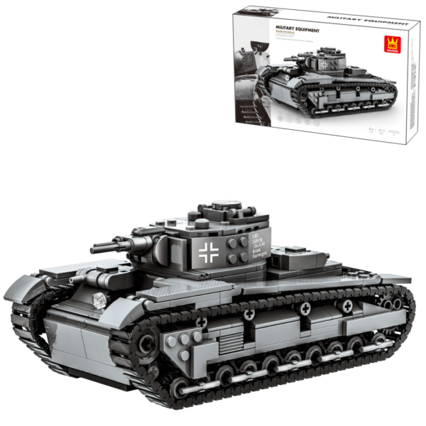 Klocki Wange 4515 – Czołg ciężki Neubaufahrzeug (NBFZ Heavy Tank), 673 elementy