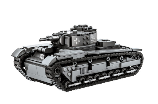 Klocki Wange 4515 – Czołg ciężki Neubaufahrzeug (NBFZ Heavy Tank), 673 elementy - obrazek 5