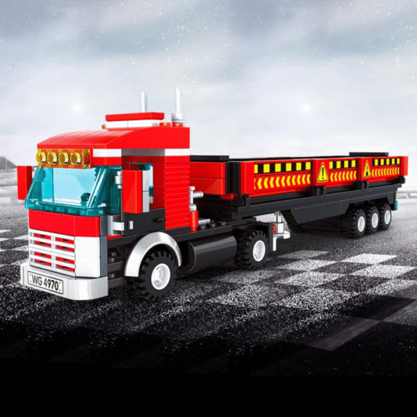 Klocki Wange 4970 – Ciężarówka z naczepą (Heavy Truck), 323 elementy - obrazek 4