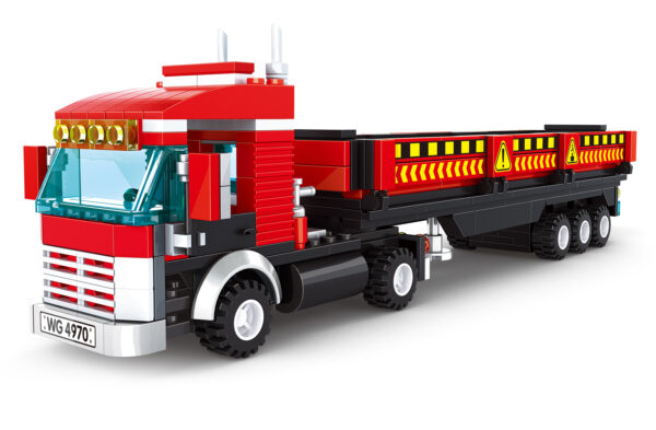 Klocki Wange 4970 – Ciężarówka z naczepą (Heavy Truck), 323 elementy - obrazek 6