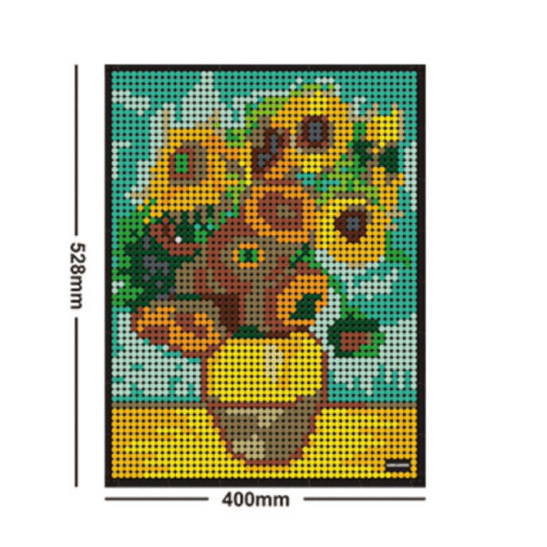 Klocki Wange 5122 – Obraz Słoneczniki (Sunflowers) van Gogh, 3262 elementy - obrazek 3