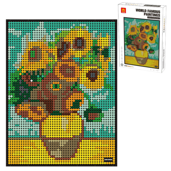 Klocki Wange 5122 – Obraz Słoneczniki (Sunflowers) van Gogh, 3262 elementy