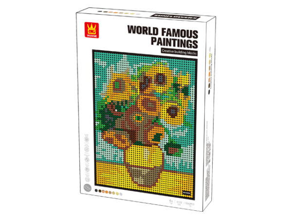 Klocki Wange 5122 – Obraz Słoneczniki (Sunflowers) van Gogh, 3262 elementy - obrazek 5
