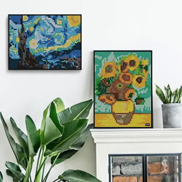 Klocki Wange 5123 – Obraz Gwiaździsta Noc (Starry Night) van Gogh, 3262 elementy - obrazek 4