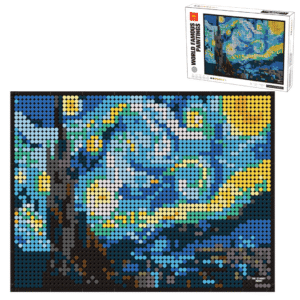 Klocki Wange 5123 – Obraz Gwiaździsta Noc (Starry Night) van Gogh, 3262 elementy