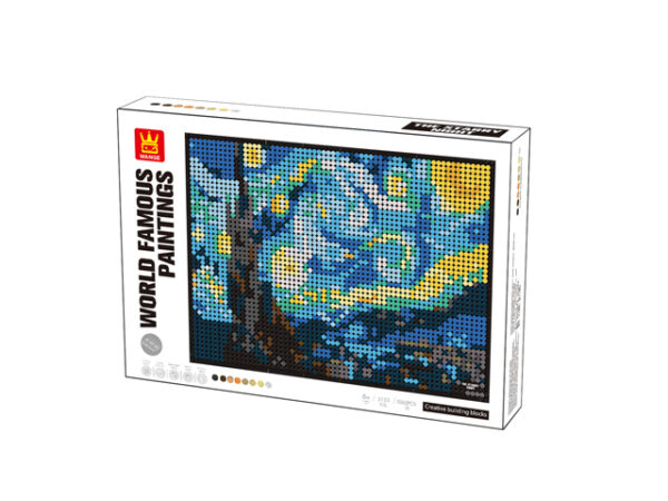 Klocki Wange 5123 – Obraz Gwiaździsta Noc (Starry Night) van Gogh, 3262 elementy - obrazek 5