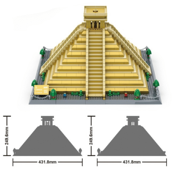 Klocki Wange 6225 – Piramida El Castillo (Świątynia Kukulkana, Chichén Itzá, Meksyk), 1340 elementów - obrazek 4